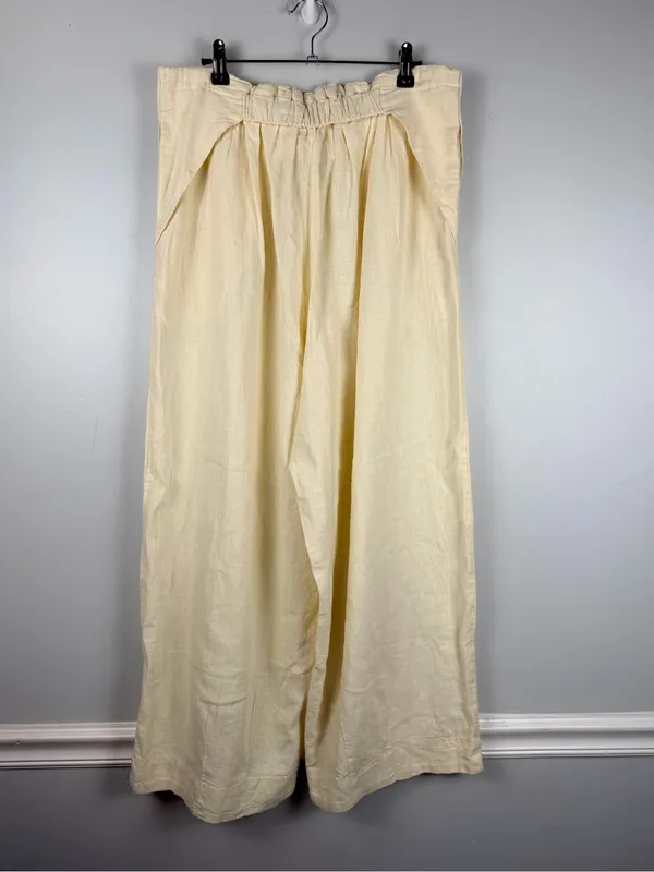 Free people Free-Est Demi Cotton Linen Pants in tea cookie size large - Image 7