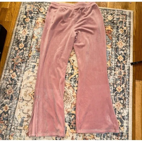 Paris Hilton pink jumpsuit rhinestone sweatpants - Image 4