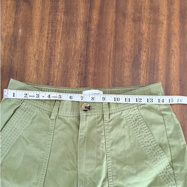 Free Assembly Womens Sage Green‎ Wide Leg Cargo Pants Contrast Stitch Small - Image 7