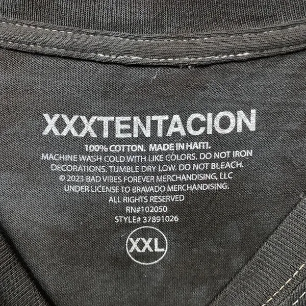 XXXTentacion Sitting Down Portrait "The Revenge Tour" Black Tie Dye T-Shirt XXL - Image 4