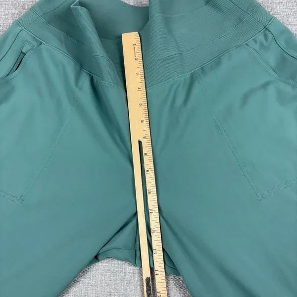 Athleta Venice Pants Womens XL Teal Green High Rise Wide Leg Stretch Pull On - Image 5