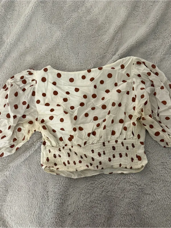 Abercrombie Polka Dot Crop Top - Image 3