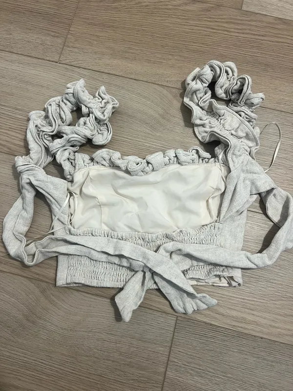 Linen tie back top  - Image 2