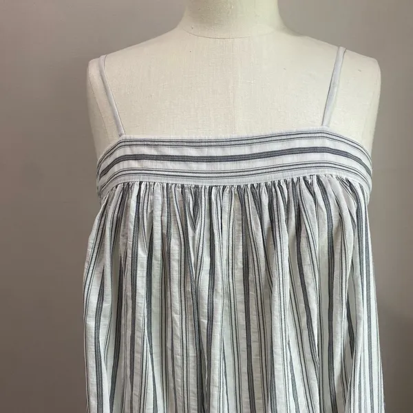 Vince Lightweight Midi Strap‎ Dress XS Minimalist Slip 100% Cotton Chic Neutral - Image 3