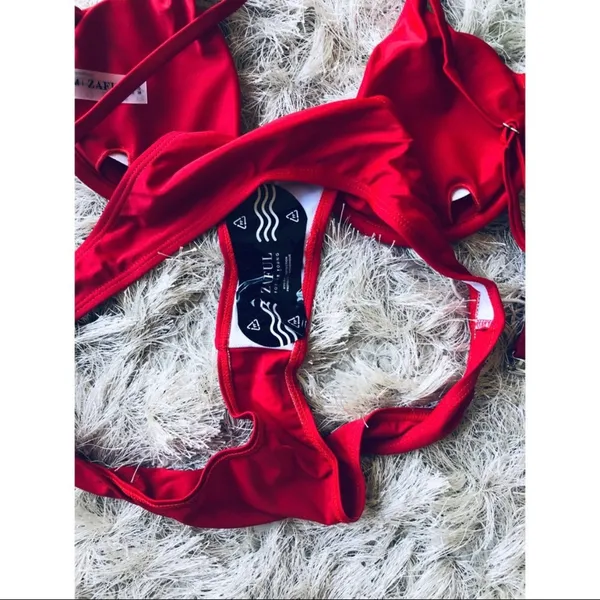 Zaful NWT Cherry Red Aubree Bikini - Image 5