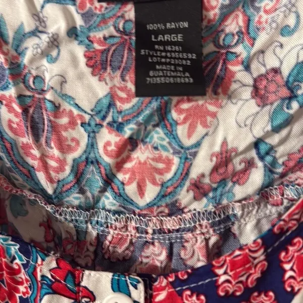 Joe Benbasset Blue and red floral romper‎ Women's Large - Image 4