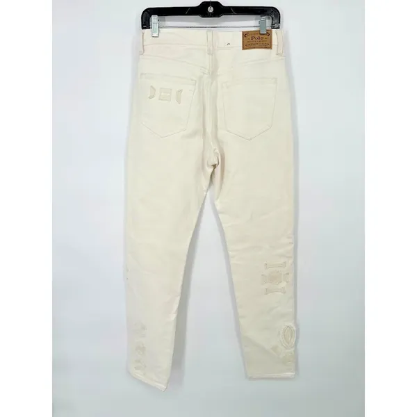 POLO RALPH LAUREN White Womens 27 Callen‎ HR Slim Jeans Aztec Boho Southwest - Image 9