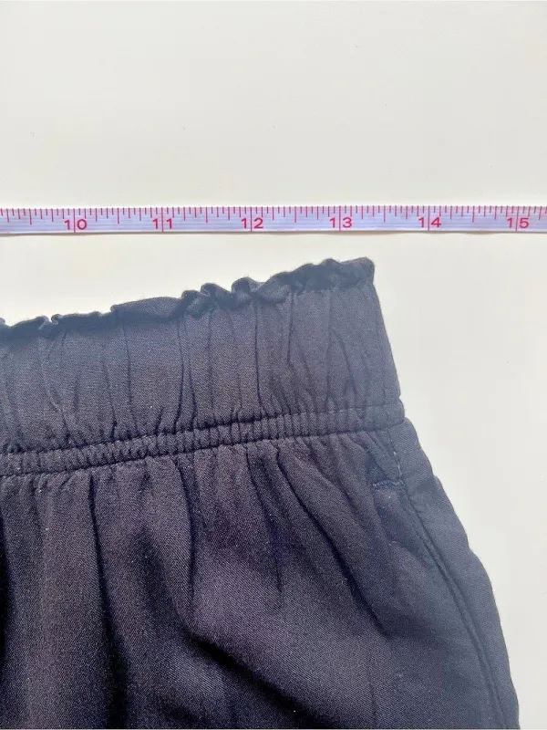 H&M Black Wide Leg Cropped Pull-On Pants High Rise Viscose Size S - Image 7