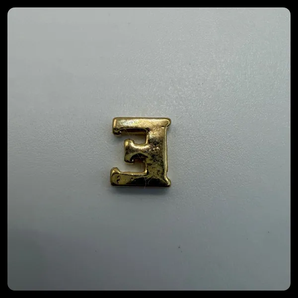 Origami Owl Letter E Floating Locket Charm Womens Gold Crystal Initial Jewelry - Image 2
