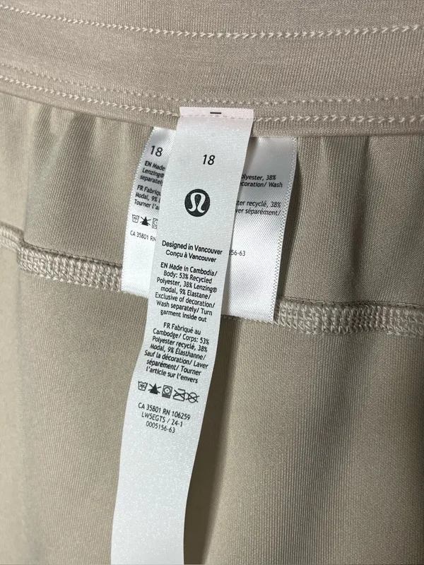 NEW Lululemon Softstreme High Rise Pant Regular in Mojave Tan - Image 8
