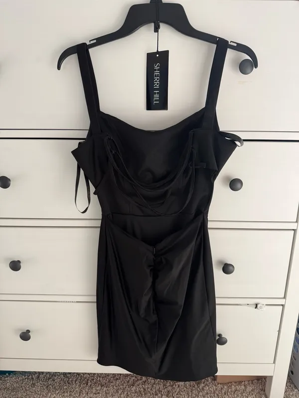 Black Sherri Hill Homecoming Dress Short - Image 3