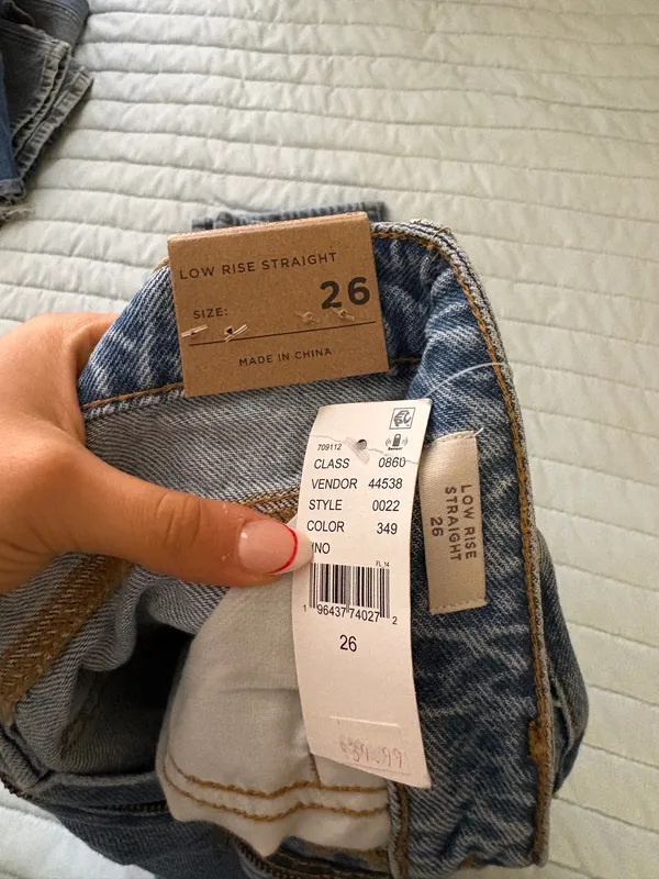 Jordyn PacSun Low-Rise Straight Jeans Medium Indigo Leg - Image 2