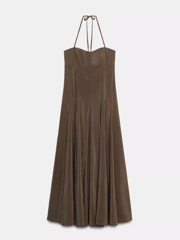 Nwt Zara Fluid Halter Volume Midi Dress Size Xs - Image 4