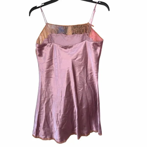 Vintage Victoria Secret Lace Mini Dress Size Medium Satin Like‎ Purple - Image 2