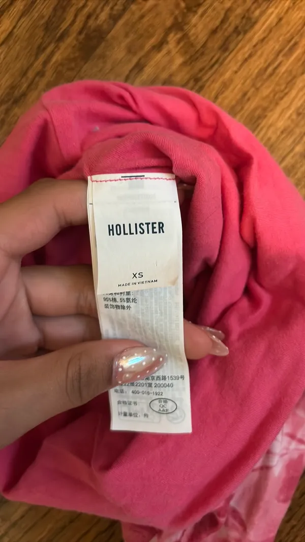 Reversible Hollister Tube Top hot pink hibiscs - Image 3