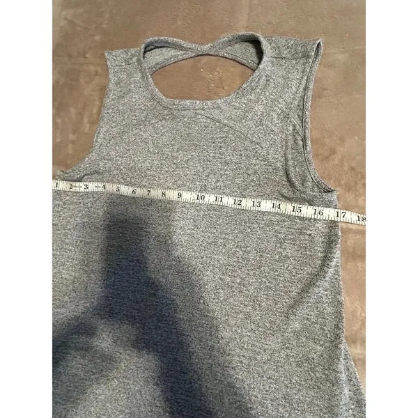 Gap Sleeveless Tank Top Women's Size Medium Long Gray Activewear Workout - Image 5