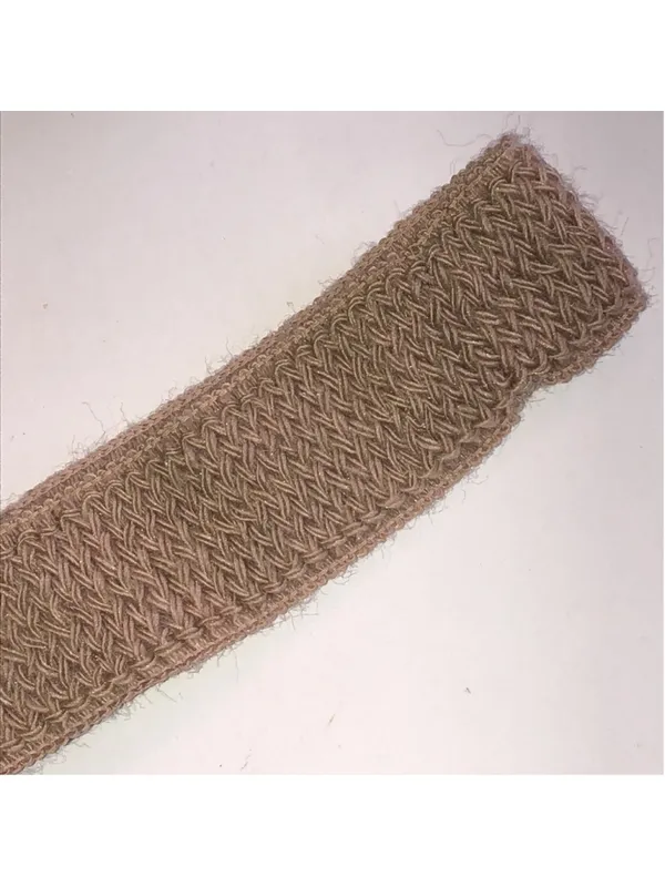 Vintage Woven Tan Belt with Dark Metal Buckle - Image 5