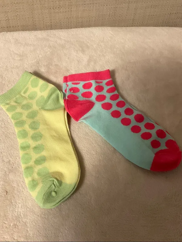 Polka Dot Ankle Socks Duo — Mint & Yellow - Image 2