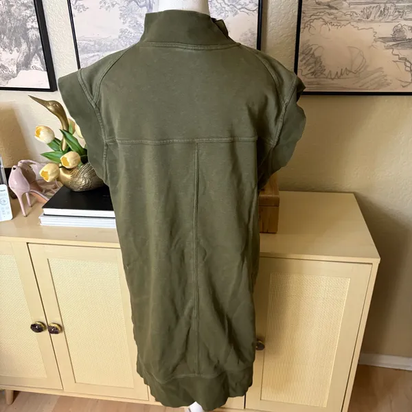 DAILY PRACTICE Anthropologie Meru Zip-Front Mini Dress In Green Size large‎ - Image 5