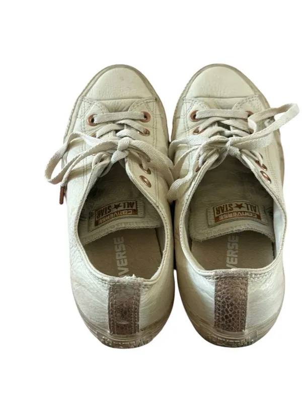 Converse Chuck Taylor All Star low-top sneakers in ivory leather Size 8 Women’s - Image 7