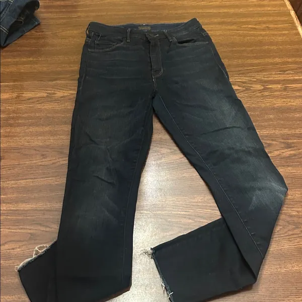 Mother denim HW Looker Ankle Fray in Night Owl dark wash ladies size 26 grunge - Image 7