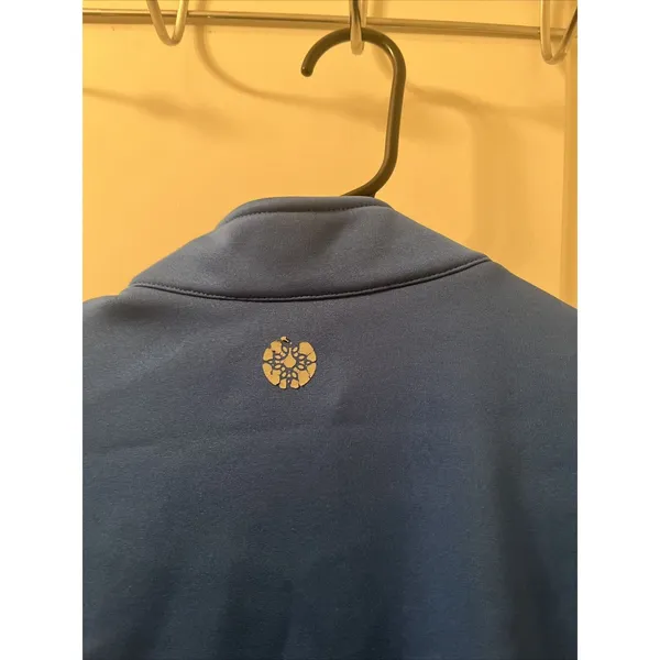 MED COUTURE Women's Athletic Zip Up Track Jacket Coat Blue Size Medium - Image 11