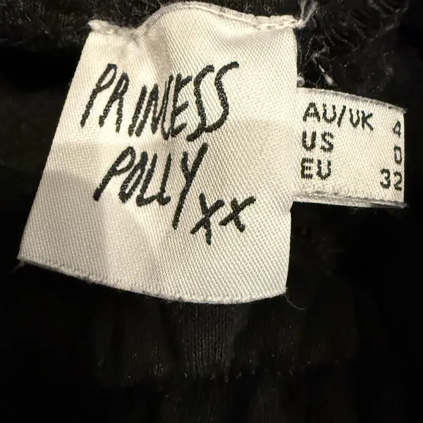 Princess Polly Black & Gray Colorblock Joggers with Monster Truck Panels size 0 - Image 2