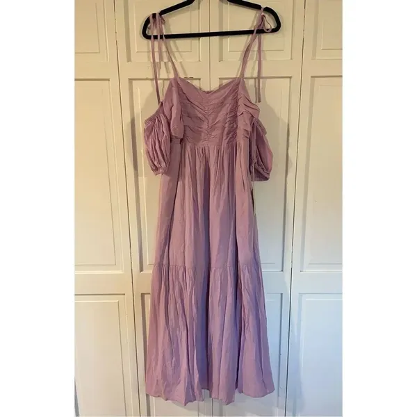 Universal Thread purple midi dress off shoulder size M - Image 3