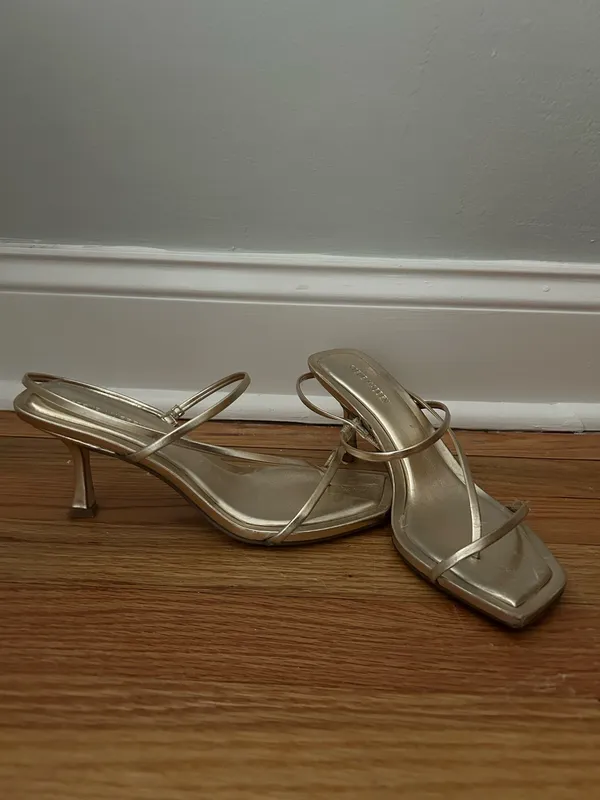 Steve Madden Strappy Gold Heels - Image 6