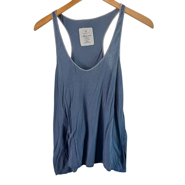 Abercrombie & Fitch Tank‎ Top Racerback Casual Everyday Blue Medium - Image 7