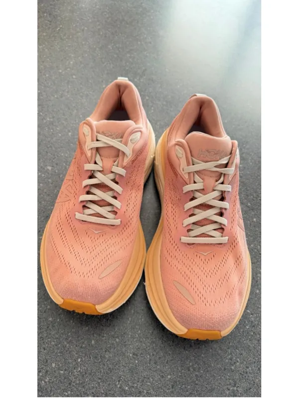 HOKA Solimar Running Shoes Womens 10.5 Peach Cream Athletic - Image 11