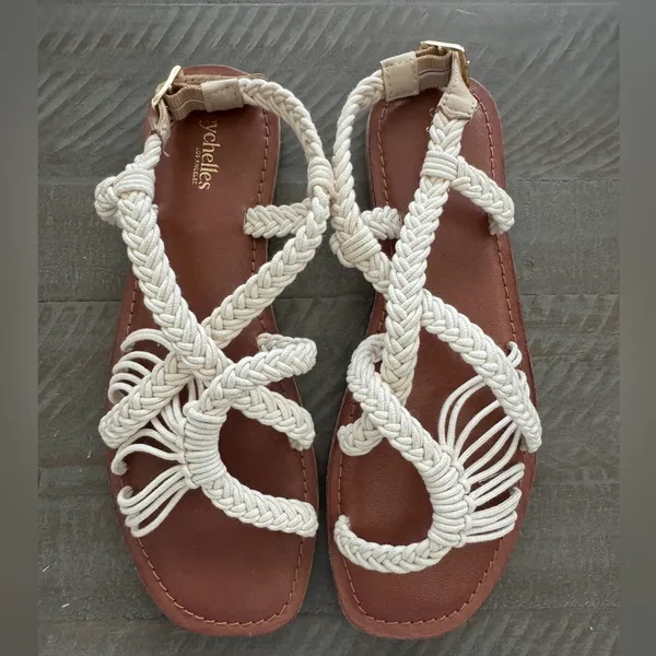Seychelles Women's Sandals - Cream Braided Straps - Image 2