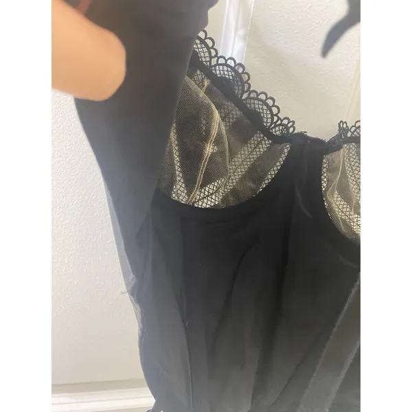 Savage X Fenty Black Bustier Rihanna Renaissance Rose Corset Caviar Size XL - Image 9