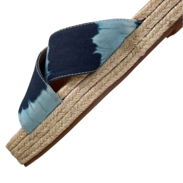 EUC Lucky Brand Gayte Sandals Blue Tie-Dye Size 9 - Image 6