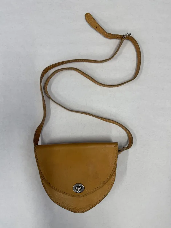Vintage Y2K Leather Small Crossbody Bag Purse Tan Boho Western Heritage Festival - Image 14