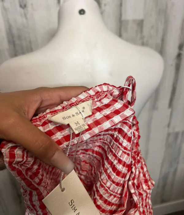Sim & Sam Red And White Tank Top - Image 4