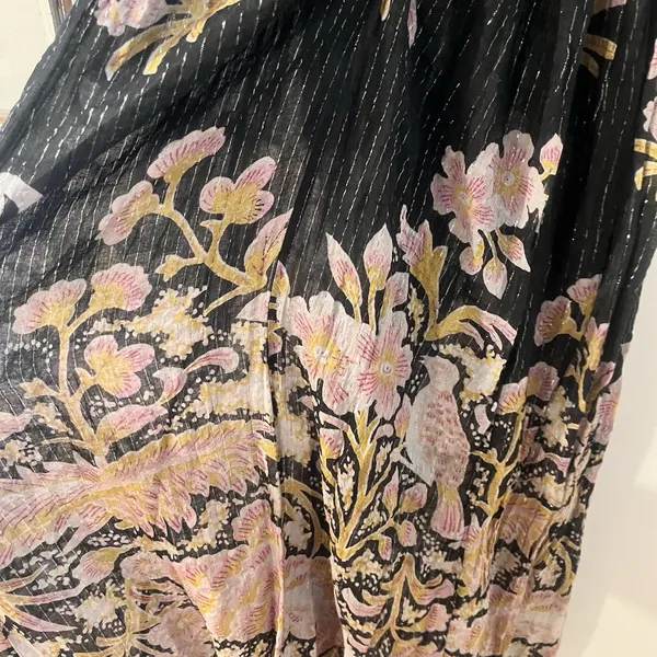 Anthropologie Cutout Maxi Dress Sheer Black Motif Size‎ XS Cover Up Boho - Image 14