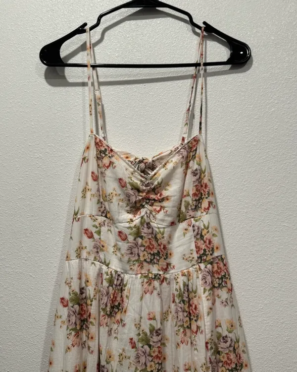 American Eagle Catie Corset Smocked Floral Midi Dress L NWOT - Image 3