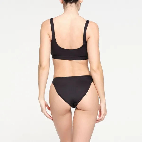 Skims Swim Mid Coverage Bottom Onyx Size XL - Image 2
