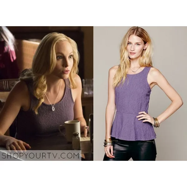 Free People Floral Cotton Purple Sleeveless Round Crochet Peplum Tank Top Size S - Image 6