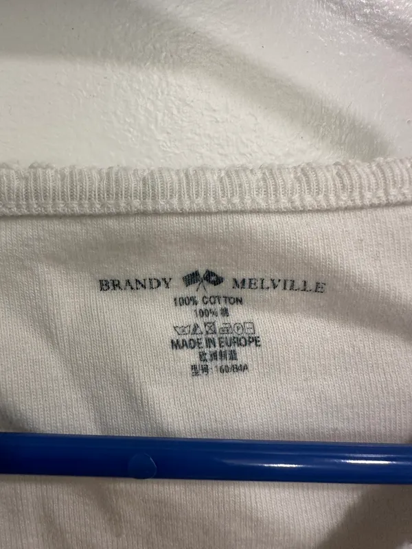 Brandy Melville White Long Sleeve Top - Image 3