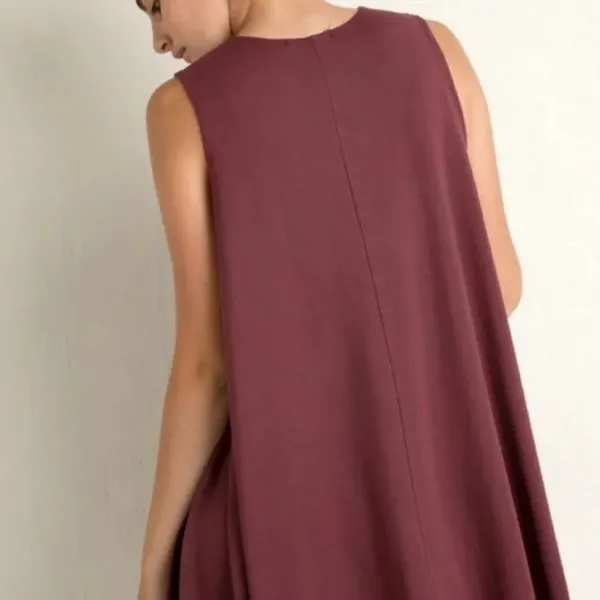 ✨ Brandy Melville Alena Swing Dress in Burgundy✨ - Image 3