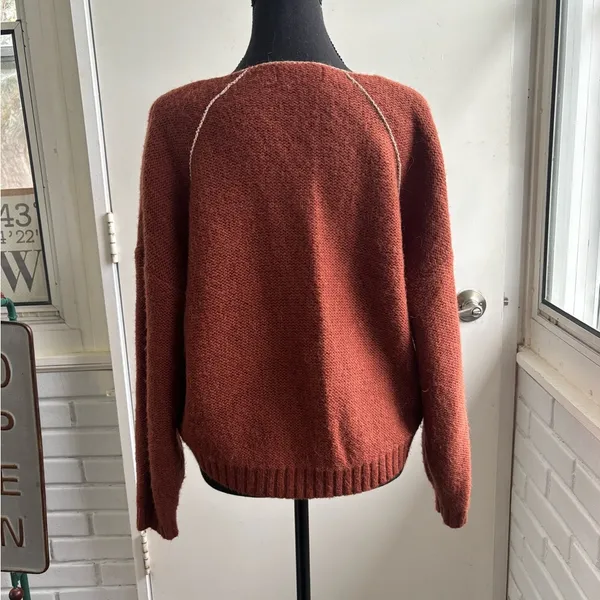 Anthropologie Wool Blend Sweater small‎ cottagecore winter layered holiday - Image 5
