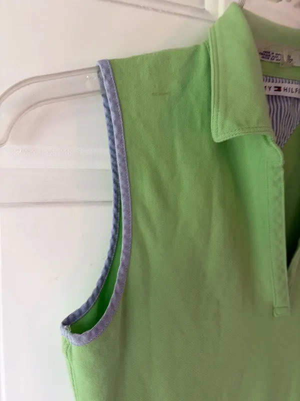 VTG Tommy Hilfiger Green Polo Dress S Preppy Tennis Yacht Club Resort Vacation - Image 6