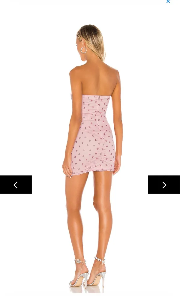 superdown fifi mesh mini dress pink heart strapless - Image 3