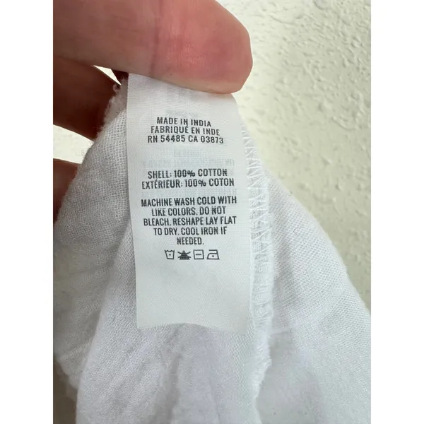 Aerie Women Gauzy High Waisted White Cotton Gauze Smocked Waist Lounge Shorts XL - Image 8