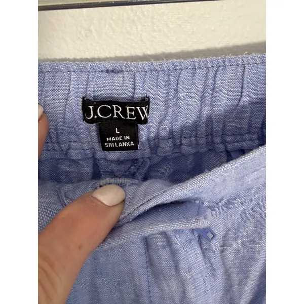 J.‎ Crew Linen Chambray Shorts size large - Image 2