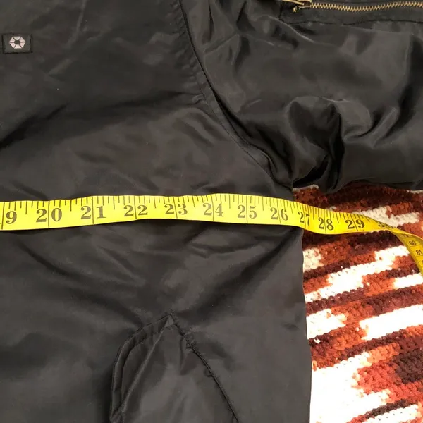 Southpole Puffer Jacket Black Baggy Streetwear Cargo Bomber Y2K Vintage Grunge Goth Emo Measurement in pics - Image 7
