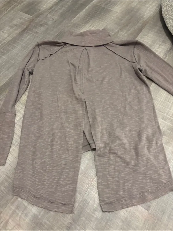 Soft Long-Sleeve Turtleneck Tunic in Light Taupe - Image 3