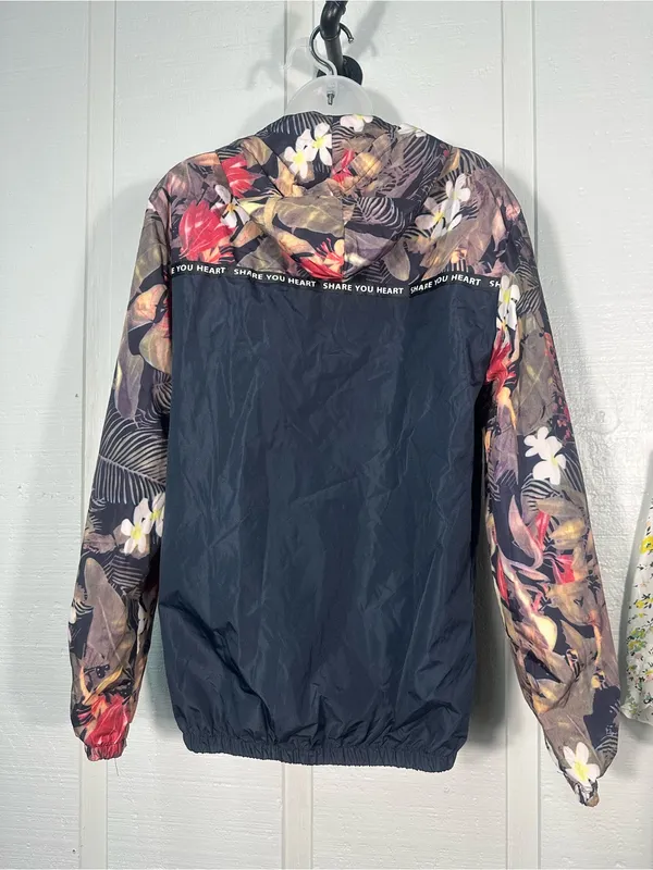 Women’s Blue Floral Windbreaker Size 2XL EUC - Image 5